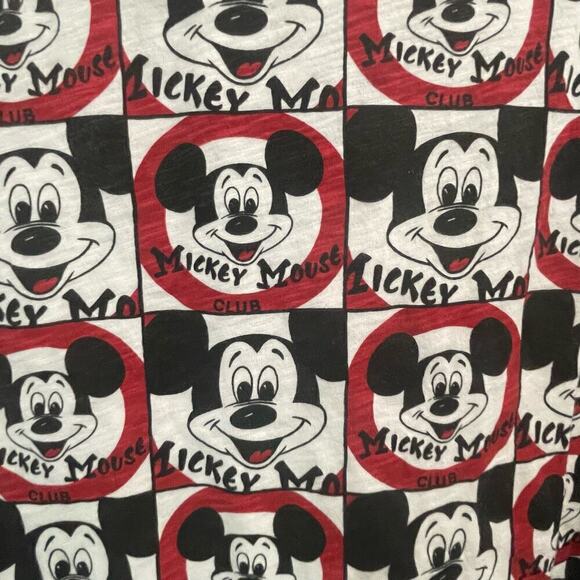 Disney Parks Mickey Mouse Club Repeated Print Shirt Size 2X Tee Short Sleeve - Picture 3 of 3